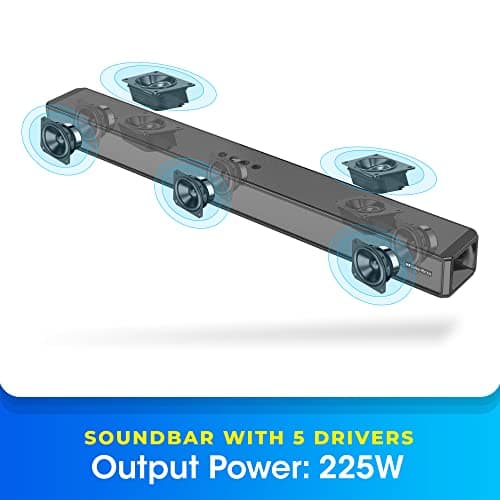 Zebronics Juke BAR 9750 PRO 5.1.2 Surround Dolby Atmos 525W Soundbar with Subwoofer, Dual Wireless Rear Satellites, HDMI eARC, Optical, Bluetooth 5.0, Wall Mount & Remote Control 2
