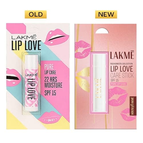 Lakme Lip Love Care Stick Pure Lip Care, with 10% Vitamin E Complex, nourished with Shea & Cocoa Butter and enriched with Almond & Jojoba Oil for 24hr moisturization in just 1 swipe, with SPF 15, 4.5g 2