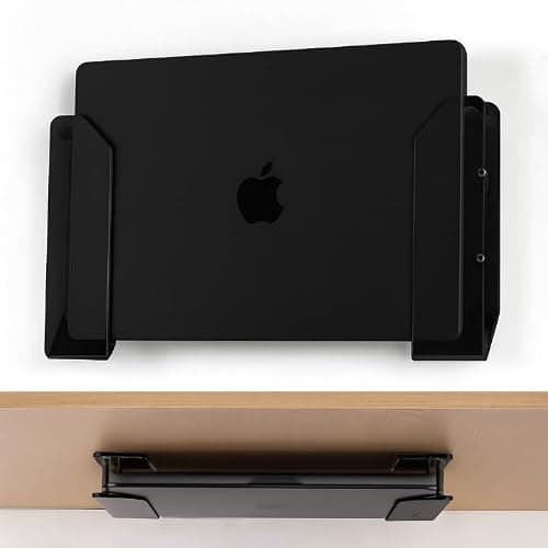 Parikshit Sublimation ayrlic Laptop MacBook Stand Hanging for Table Desk Office Wall Mount Home use for Multiple (Black)