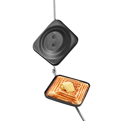 Cello Non-Stick Aluminium Sandwich Gas Toaster | Compatibility with Gas Stoves | Flame-Proof Design | Heat-Resistant Handle | Sandwich Maker | Sandwich Toaster | Black 2