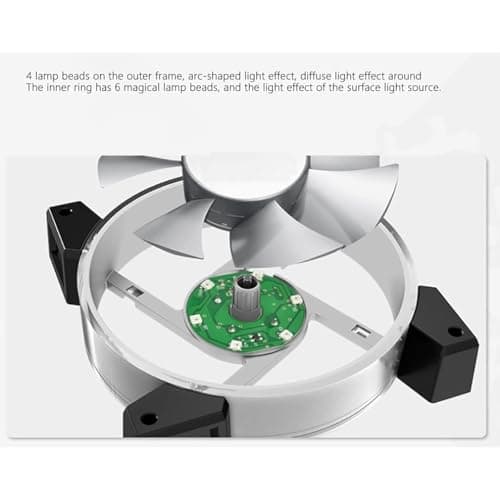 NEXSA 120mm RGB Air Cooler Fan for PC Cabinet, Low Noise 4-Pin Computer Case Cooling Fan, High Airflow RGB LED Cabinet Cooler for Gaming Desktop Computer Case & CPU Cooling – Black 5