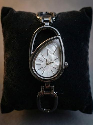 styledose Luxury Teardrop-Shaped Women’s Dress Watch Analog Watch for Women –Wrist Watches for Women's & Girls&Ladies (Black-White) 3
