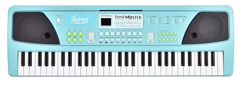 Juarez Junior 61 Keys Electronic Keyboard Piano JJRK-650 with LED Display, Microphone, USB Power Cord, Learning Function, Record & Playback, Dual Speakers 2