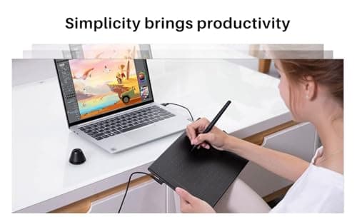 Huion Inspiroy RTM-500 Graphics Drawing Pen Tablet | Support - MacOS, Windows & Android | Working Area (8.7 x 5.4inch) | Battery Free Stylus PW400 | 8192 Pressure Sensitivity - Black (Medium) 5