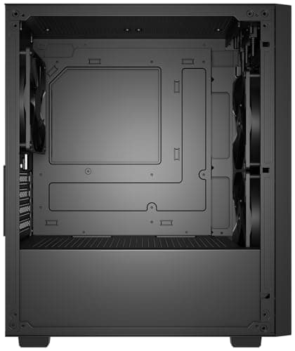 Circle Miniator M1 Mid- Tower Computer Case | Gaming Cabinet - Black| Support M-ATX, ITX | Pre- Installed 2 x 120mm Front and 1 x 120mm Rear ARGB Mirror Fans 3