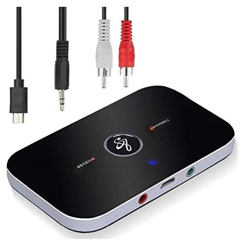 Tobo Bluetooth Wireless 2 in 1 Audio Receiver & Transmitter Adapter,Wireless Stereo Audio Adapter Car Kit for Headphones, TV, Computer, Mp3 / Mp4, i-Phon and More (Black) TD-831WA