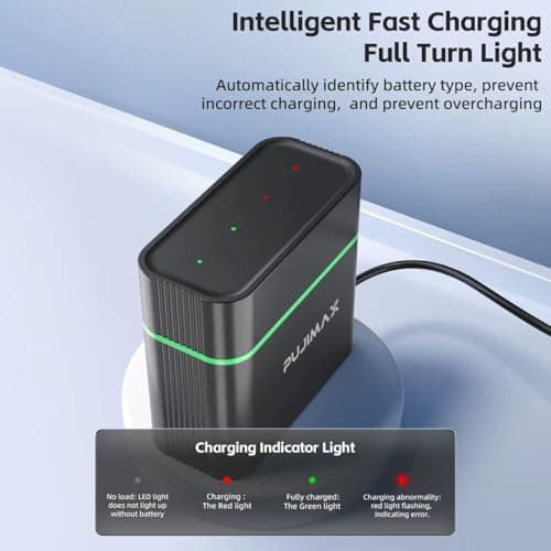 PUJIMAX® AAA Rechargeable Batteries | Lithium 1.5V 800mAh High Capacity (4-Pack) + Wireless Fast Charger Kit | 30-Min Rapid Charge, 1500+ Chaging Cycles,10-Year Life | OEM | 1-Year Warranty 5