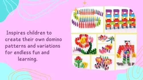 BKDT Marketing 120 pcs Colorful Wooden Domino Block Tile Game Racing Set for Kids Educational and Learning Activity Game Play | Helps in Skill Development and Color Recognition - Tower Game 3