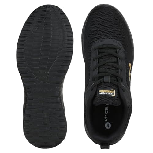 Campus Men's Wells BLK/Gold Running Shoes - 9UK/India CG-552 5