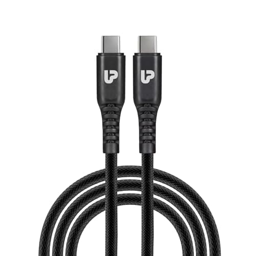ULTRAPROLINK Volo Type C To Type-C Sync & Charge Cable | 1.0M, Black | Compatible With Phones, Tablets, Laptops | High Speed & Stable Data Transfer | Fast Charging, Tangle Free & Durable | UL1051