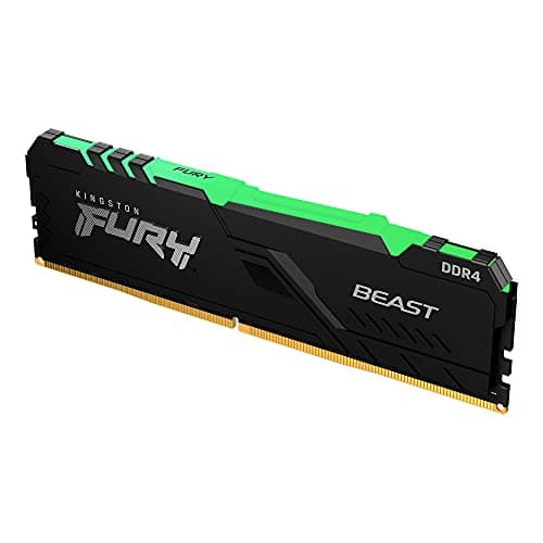Kingston Fury Beast RGB 16GB 3200MHz DDR4 CL16 Desktop Memory Single Stick KF432C16BBA/16 3