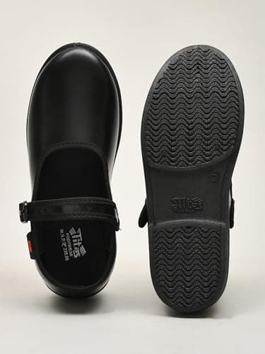 Titas Uniform School Shoes for Little Kids Girls with PVC | Quick-Wear | Stylish & Lightweight | Comfortable Footbed | Black | Size - 2 | Age Group - 10-11 Years 2