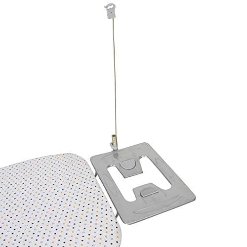 ZOSHOMI Premium Metal Foldable with Grilled Iron Holder Steel Folding Ironing Board with Tray/Wire Manager and Aluminised Surface, White-Made in India 2