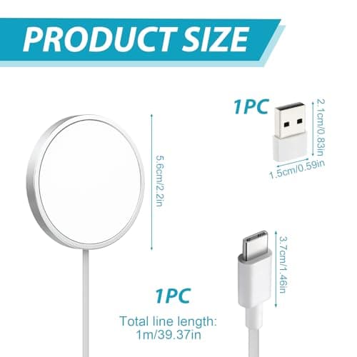 Fast Wireless Charger, Wireless Charger, 15W Wireless Charging Base for iPhone 15/14/13/12 Series, Universal Carregadador Sem Fios Compatible with iPhone and Airpods, Ultra Slim and Portable 2