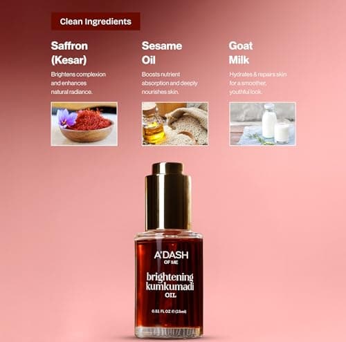 Kumkumadi Oil Face Serum (15ml) | Pure Ayurvedic Anti-Aging Serum | Kumkumadi Tailam for Face Dark Spots, Wrinkles | kumkumadi oil serum for face 4