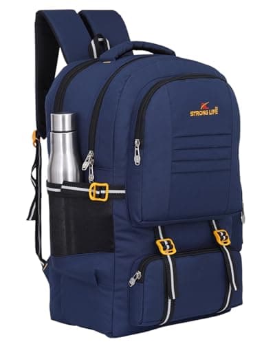 STRONG LIFE 50 Litres Unisex Travel Tourist Rucksack Backpack for Outdoor Sports Camp Hiking Trekking Bag for Men and Women (Blue)