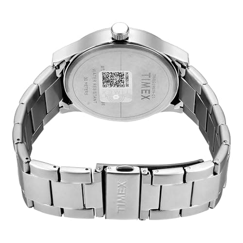 TIMEX Analog Watch for Man with White Round Dial & Silver Stainless Steel Bracelet Band Water Resistant Men's Wrist Watches - TWEG19609 5