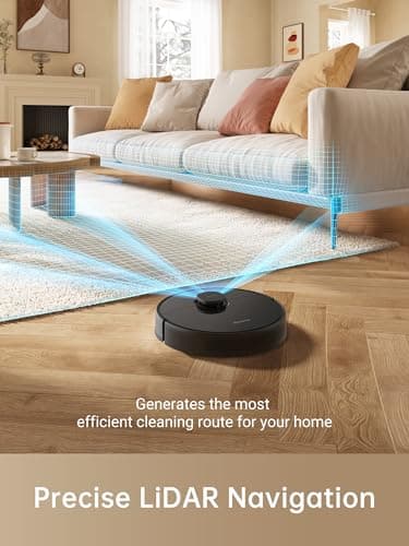 DREAME D9 Max Robot Vacuum and Mop, 4000Pa Suction, LiDAR Navigation, 2-in-1 Sweep & Mop, 5200mAh Battery, Multi-Floor Mapping, Alexa/App Control, Ideal for Pet Hair & Carpets 3
