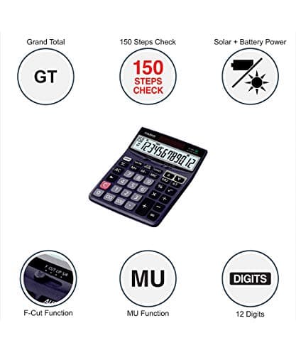 Casio DJ-120D 150 Steps Check and Correct Desktop Calculator with Bigger Screen/Keys (12 Digit) 2