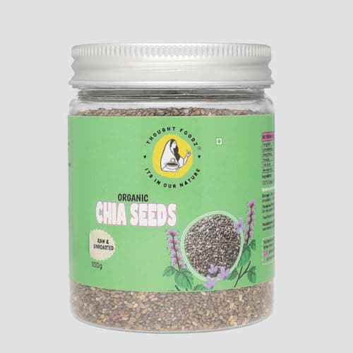 ThoughtFoodz Chia Seeds – 100% Organic & Raw Superfood | High in Omega-3, Fiber & Protein | Ideal for Weight Loss, Digestion & Energy(100gms) 5