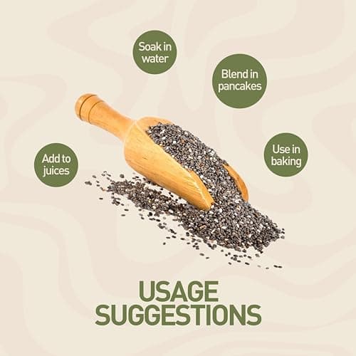 Nourish Organics Chia Seeds 500g | 100% Certified Organic | Seeds for Weight Management & Healthy Digestion | High in Omega-3, Fiber & Protein | Rich in Calcium & Antioxidants | Gluten-Free, Vegan Sup 4