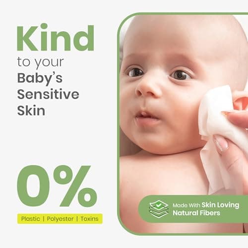 Mother Sparsh Natural Care Baby Wipes I 100% Plant Made Fabric From Forest Land | Fresh+Cleanse (with Cucumber) Plant Powered Wet Wipes For Baby I Cotton Cloth Like Bigger Sheets | 60 Pcs (Pack of 2) 5