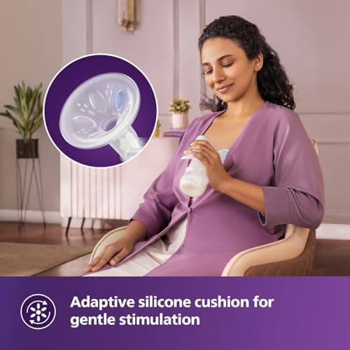 Philips Avent Essential Manual Breast pump SCF417/11 | Easy Silicone massage cushion & Ergonomic handle, Soft & Gentle, BPA Free 4