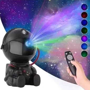 One94Store Astronaut Galaxy Projector Star Night Light – 360° Rotating LED Nebula Lamp with Remote, Timer & Adjustable Head for Kids Room, Bedroom, Home & Party Décor (Star Astronaut, Black)