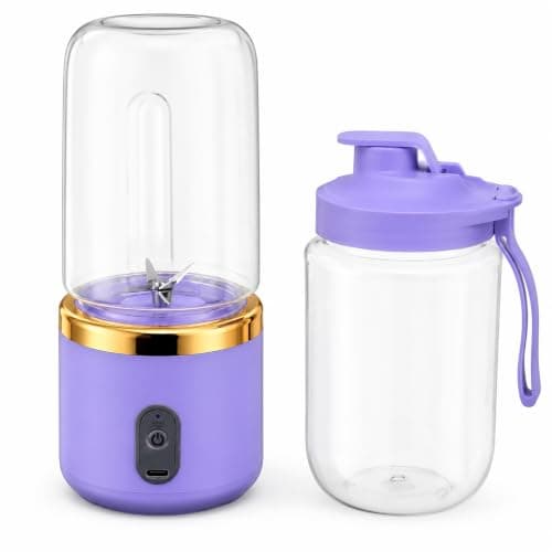 Portable Blender Electric Juicers Fruit Mixers USB Rechargeable Smoothie Mini Personal Juicer 6 Blades 3Gears With 1500 Mah Rechargeable Battery-Smoothie Food Blender