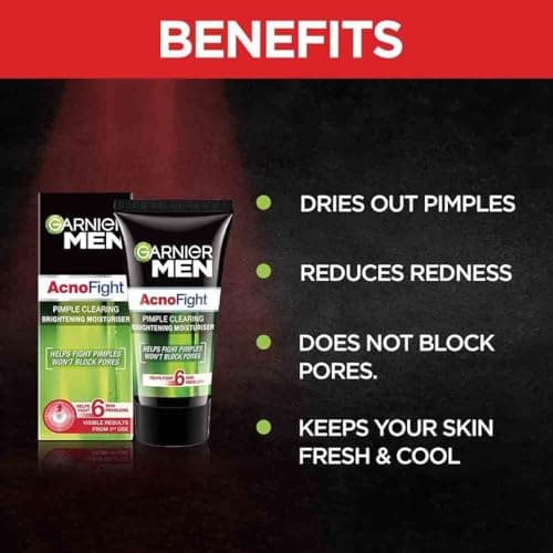 Garnier Men Acno Fight Moisturiser Cream 20g + Garnier Men Acno Fight Anti Pimple Face Wash 100g (2 ITEM IN SET) 4