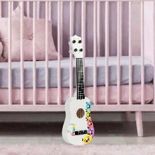 BNF®Kids Ukulele Toy Children Guitar Musical Toy for Beginner Aged 3+ Girls White|Toys & Hobbies|Educational|Music & Art|Package Includes:1 Ukulele Toy, 4