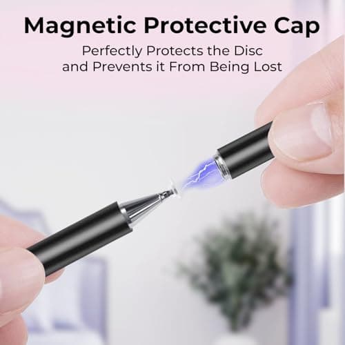 Humble Universal Light Weight Stylus Pen for Smartphone/Tablet/iPad/iPhone/Android & All Touch Screen Devices with Fine Point Disc Tip & Magnetic Cap | Precise Tip for Drawing and Writing - Black 5
