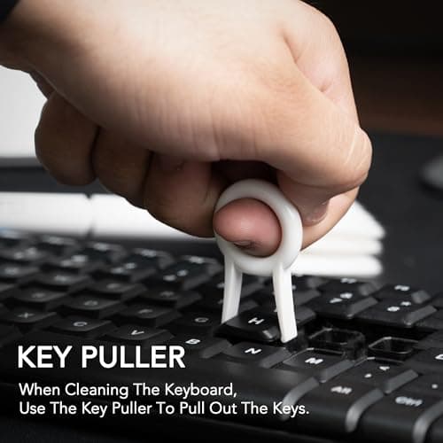 Capes 5 in 1 Multipurpose Device Cleaner Cleaning Tool Kit Set for Mobile Smartphones, Laptop, Computer, MacBooks, Desktop, Earphones, AirPods, Electronic Gadget Cleaner, Keyboard Cleaning Kit - White 4