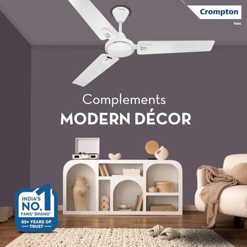 Crompton SUREBREEZE HILL BRIZ NEO 1200 mm (48 inch) Ceiling Fan (Opal White) Star rated energy efficient fans 2