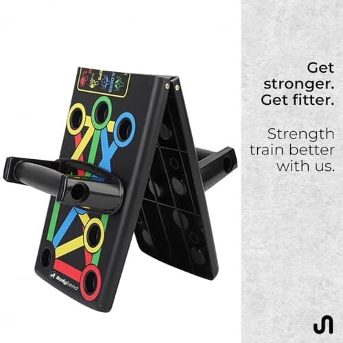 Bodyband Push Up Board Multifunction Professional Push Up Board For Chest, Back, Shoulder, Triceps Foldable Push Up Bar Portable Home Gym Equipment For Men & Women - Black 2