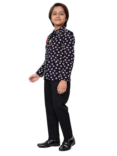 Earth Conscious Boys Blazer | Blue Full Sleeve Casual Blazer for Kids | Premium Coat for Weddings & Occasions | Stylish Clothes for Boys 8-9 Years 3
