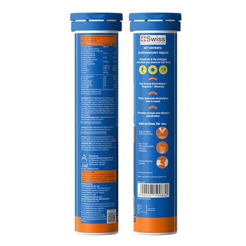 Fast&Up Reload (5 Litres) Low Sugar energy drink for Instant Hydration - 20 Effervescent Tablets with all 5 Essential Electrolytes + Added Vitamins - Certified Electrolytes Drink - Orange flavour 2