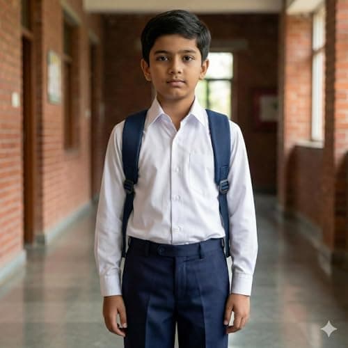 Durga Uniform & Stationers Unisex White School Uniform Shirt | Full Sleeves |100% Cotton | Regular Fit (in, Age, 2 Years, 4 Years, Regular) 5