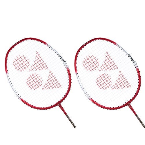 YONEX ZR 100 Light Aluminium Blend Badminton Racquet with Full Cover (Red/Red) - Set of 2 5