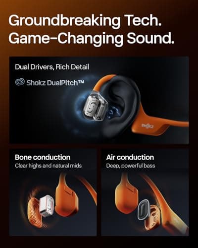 SHOKZ New OpenRun Pro 2 - Open-Ear, Bone Conduction Sport Headphones - with Headband - Sweat Resistant, Workout Headphones - Secure, Wireless, Comfortable Fit-Deep Bass and Smart Mic App 4