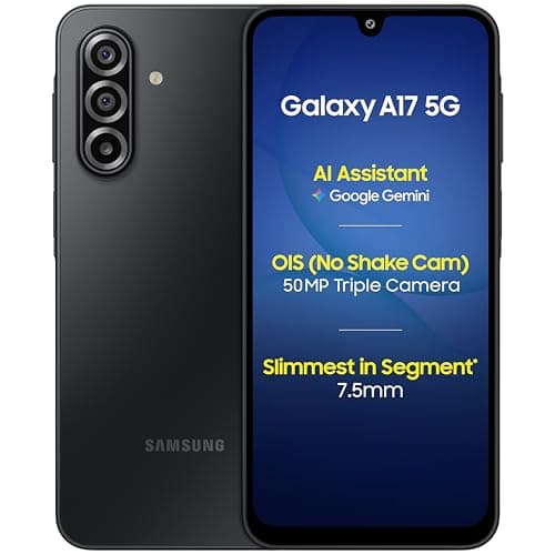 Samsung Galaxy A17 5G (Black, 8GB RAM, 128GB Storage) | 50 MP No Shake Camera | Gemini Live | Circle to Search | Super AMOLED | Corning Gorilla Glass Victus | 7.5mm Sleek | AI