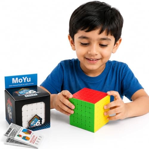 MoYu 6x6 Speed Cube, Stickerless, Smooth Rotation Brain Teaser Puzzle for Kids & Adults 4