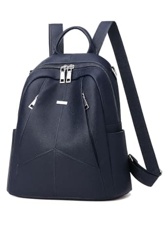 ProArch Anti-Theft Cross Leather Backpack & Purse for Women | Shoulder Bag for Women and Girls | College Bag for Girls | Multipurpose Travel backpack| Durable | Convertible (Blue)