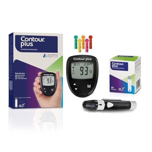 Contour Plus Blood Glucose Monitor, Glucometer with 25 Free Test Strips