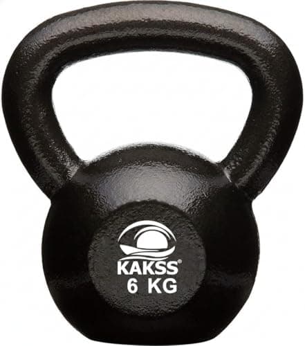 Kakss Cast Iron KettleBell For Strength and Conditioning/Fitness/Cross Training Assorted Colour Kettle Bell for Home Gym (6 KG)