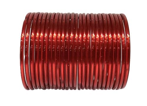 Tanush Women’s Plain Glass Bangle Set Traditional Bangles Chudi Set For Daily Wear Party And Festive Use (Pack Of 24) (Red, 2.6)