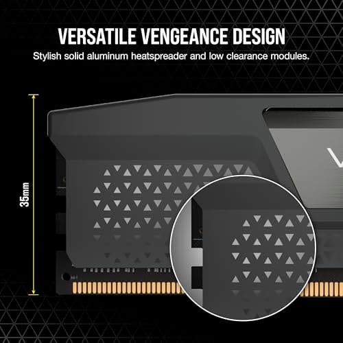 CORSAIR Vengeance DDR5 RAM 16GB (1x16GB) Up to 6000MHz CL36-44-44-96 1.35V AMD EXPO Intel XMP 3.0 Desktop Computer Memory – Grey (CMK16GX5M1E6000Z36) 5