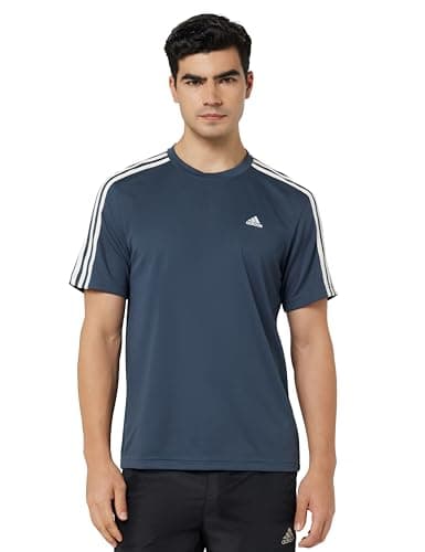 adidas Men Polyester Classic 3S Tee,Sports T-Shirts,Boonix, Medium