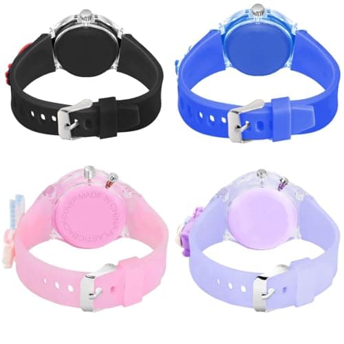 ON TIME OCTUS Kids Analouge Multi-Color Light Cute 3D Cartoon Character Boys and Girls Watch |Random Color and Design (KD-4 PCS (2 BOY-2 Girl)) 4