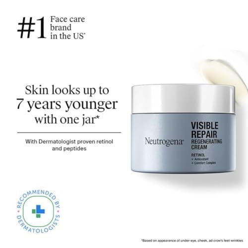 Neutrogena Visible Repair Retinol Day & Night Cream: Boosts Collagen for Anti-Ageing, Wrinkles, Fine Lines 50g 2